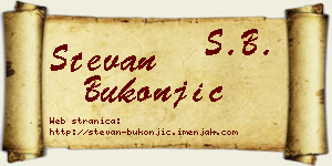 Stevan Bukonjić vizit kartica